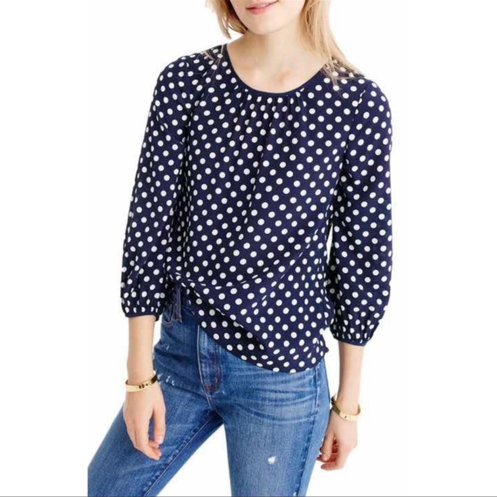 Jcrew Polka Dot Blouse